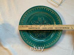 Stangl teal carvers test 10 plate Rare cool