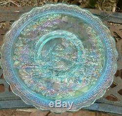 Super Super Rare Imperial Ig Ice Blue Carnival Homestead Chop Plate