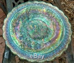 Super Super Rare Imperial Ig Ice Blue Carnival Homestead Chop Plate