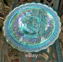 Super Super Rare Imperial Ig Ice Blue Carnival Homestead Chop Plate