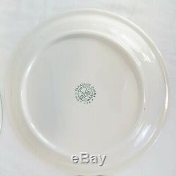 Syracuse China Dinner Plate Blue Red Rim Restaurant Ware Lot of 4 Vintage