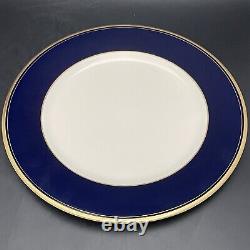 Syracuse China Old Ivory Royal Court Cobalt Blue Dinner Plates 6pc USA 10.5dia