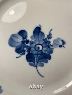 THREE (3) 1950s Royal Copenhagen Blue Flowers Braided Dinner Plates 10 1/8th