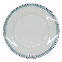 TIFFANY & CO. Platinum Blue Band Plate Pair Bone China Dinnerware TGIS