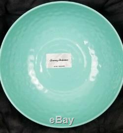 TOMMY BAHAMA Aqua Blue Green Melamine Plate Bowl 20pc Dinnerware Serving Set