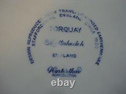 TORQUAY-BLUE (GOLD TRIM) by MOTTAHEDEH 10 1/2 in. Dinner Plate