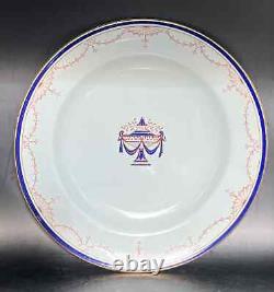 Ten 1870s Minton Dinner Plates Garland Drape Urn Decor