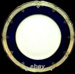 Tiffany & Co. By Lenox Trianon Cobalt Blue And Gold Scalloped Dinner Plate Rare
