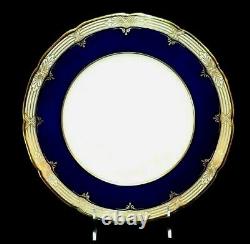 Tiffany & Co. By Lenox Trianon Cobalt Blue And Gold Scalloped Dinner Plate Rare