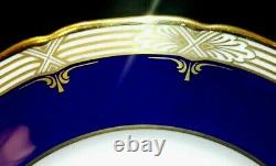 Tiffany & Co. By Lenox Trianon Cobalt Blue And Gold Scalloped Dinner Plate Rare