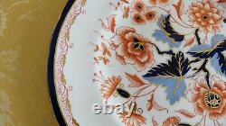 Tiffany & Co Royal Crown Derby Bone China Dinner Plate England Red & Cobalt Blue