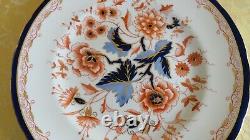 Tiffany & Co Royal Crown Derby Bone China Dinner Plate England Red & Cobalt Blue