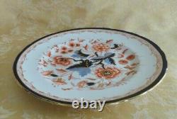 Tiffany & Co Royal Crown Derby Bone China Dinner Plate England Red & Cobalt Blue