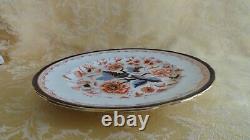 Tiffany & Co Royal Crown Derby Bone China Dinner Plate England Red & Cobalt Blue