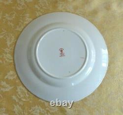 Tiffany & Co Royal Crown Derby Bone China Dinner Plate England Red & Cobalt Blue