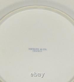 Tiffany & Co. Set Of 4 Blue Green & Purple Crackle Dinner Plates Discontinued