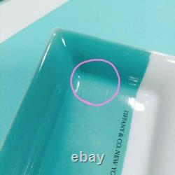 Tiffany Color Block Vide Poche Trays Plates Set Of 4 With Box Used
