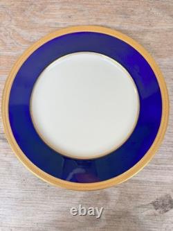 Tiffany Lenox China Blue Gold Dinner Plate 10 1/2 Antique