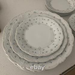 Tirschenreuth Baronesse Blue Royal- 4 Set Of 4 Dinner, Salad, Bread, Tea Plates