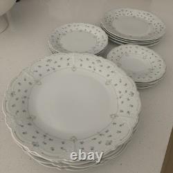 Tirschenreuth Baronesse Blue Royal- 4 Set Of 4 Dinner, Salad, Bread, Tea Plates