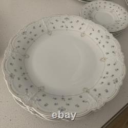 Tirschenreuth Baronesse Blue Royal- 4 Set Of 4 Dinner, Salad, Bread, Tea Plates