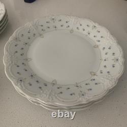 Tirschenreuth Baronesse Blue Royal- 4 Set Of 4 Dinner, Salad, Bread, Tea Plates