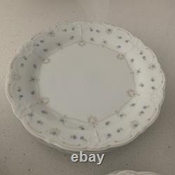 Tirschenreuth Baronesse Blue Royal- 4 Set Of 4 Dinner, Salad, Bread, Tea Plates