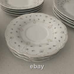 Tirschenreuth Baronesse Blue Royal- 4 Set Of 4 Dinner, Salad, Bread, Tea Plates