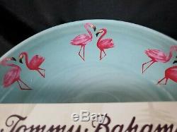 Tommy Bahama Melamine Dinner Plates Bowl Set 12 Pink Flamingo Palms Tropical NEW