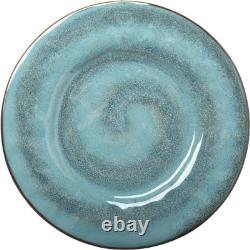 Toren 16-Piece Denim Stoneware Dinnerware Set for 4 Blue Reactive Glaze