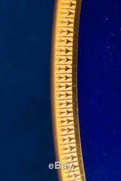Twelve Matching Antique Lenox Dinner Plates Tuxedo Cobalt Encrusted Gold Rims