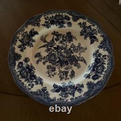 Unicorn Staffordshire Asiatic Pheasant Blue And White Dinner Plates Set Of 9