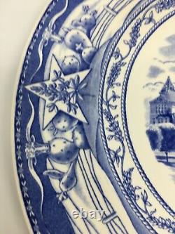 University of Texas Wedgwood Dinner Plate Blue & White Main Building Buy It Now