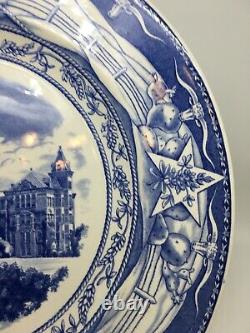 University of Texas Wedgwood Dinner Plate Blue & White Main Building Buy It Now
