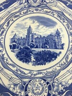 University of Texas Wedgwood Dinner Plate Blue & White Main Building Buy It Now