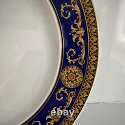 VERSACE Medusa Blue DINNER PLATE 10,5 Rosenthal 27 cm Never Used Vintage