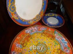 VERSACE Rosenthal Primavera 3 PIECE PLATE SETTING. AUTHENTIC. RARE! Gorgeous