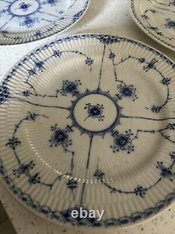 VINTAGE BLUE FJORD 5 Dinner Plates 1 Shallow Bowl Lipper And Mann