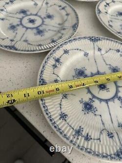 VINTAGE BLUE FJORD 5 Dinner Plates 1 Shallow Bowl Lipper And Mann