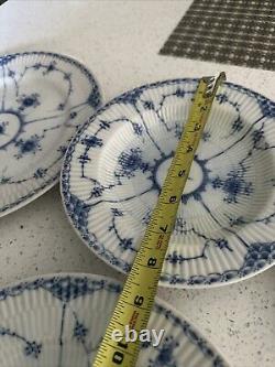 VINTAGE BLUE FJORD 5 Dinner Plates 1 Shallow Bowl Lipper And Mann