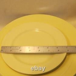 VTG 15 pc Lot Homer Laughlin Serenade Pastel Yellow Cups Saucers 7 9 10 Plates