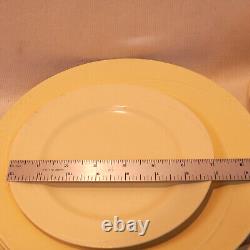 VTG 15 pc Lot Homer Laughlin Serenade Pastel Yellow Cups Saucers 7 9 10 Plates