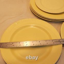 VTG 15 pc Lot Homer Laughlin Serenade Pastel Yellow Cups Saucers 7 9 10 Plates