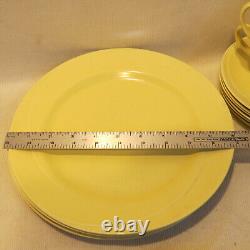 VTG 15 pc Lot Homer Laughlin Serenade Pastel Yellow Cups Saucers 7 9 10 Plates