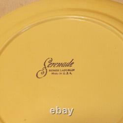 VTG 15 pc Lot Homer Laughlin Serenade Pastel Yellow Cups Saucers 7 9 10 Plates