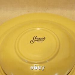VTG 15 pc Lot Homer Laughlin Serenade Pastel Yellow Cups Saucers 7 9 10 Plates
