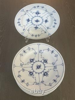 VTG 1974-83 Royal Copenhagen Blue Fluted 8 (Eight) Deep Dish 10 Dinner Plate