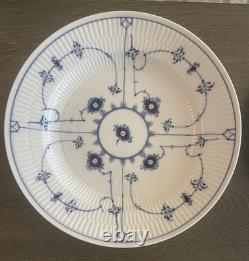 VTG 1974-83 Royal Copenhagen Blue Fluted 8 (Eight) Deep Dish 10 Dinner Plate