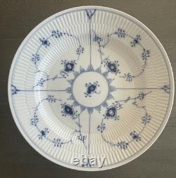 VTG 1974-83 Royal Copenhagen Blue Fluted 8 (Eight) Deep Dish 10 Dinner Plate