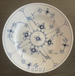 VTG 1974-83 Royal Copenhagen Blue Fluted 8 (Eight) Deep Dish 10 Dinner Plate